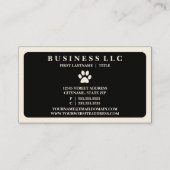 Modhaustiertatze Visitenkarte (Rückseite)