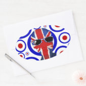Modhead Retro 60er Kunst Oval Stickers (Umschlag)