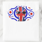 Modhead Retro 60er Kunst Oval Stickers (Tasche)