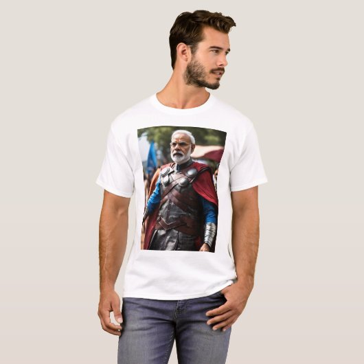 Modi Mania: Exklusives Narendra Modi Graphic T-Shi T-Shirt (Vorne ganz)