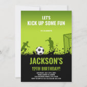 Modifizierbare Boys Sports Party Card mit Fettfeld Einladung (Vorderseite)