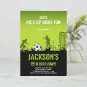 Modifizierbare Boys Sports Party Card mit Fettfeld Einladung (Stehend Vorderseite)