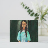 Modigliani Alice Vintag Fine Art Malerei Postkarte (Stehend Vorderseite)