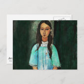 Modigliani Alice Vintag Fine Art Malerei Postkarte (Vorne/Hinten)