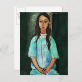 Modigliani Alice Vintag Fine Art Malerei Postkarte (Vorne/Hinten)