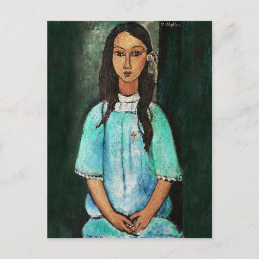 Modigliani Alice Vintag Fine Art Malerei Postkarte (Vorderseite)