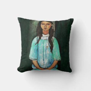 Modigliani Alice Vintage Fine Art Gemälde Kissen
