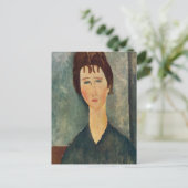 Modigliani Amedeo Portrait Postkarte (Stehend Vorderseite)