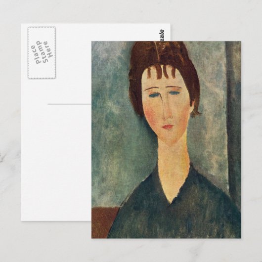 Modigliani Amedeo Portrait Postkarte (Vorne/Hinten)
