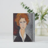 Modigliani Amedeo Portrait Postkarte (Stehend Vorderseite)