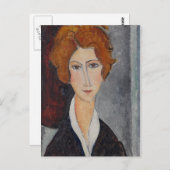 Modigliani Amedeo Portrait Postkarte (Vorne/Hinten)