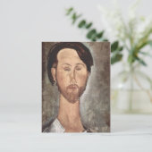 Modigliani Amedeo Portrait Postkarte (Stehend Vorderseite)