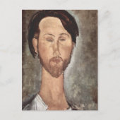 Modigliani Amedeo Portrait Postkarte (Vorderseite)