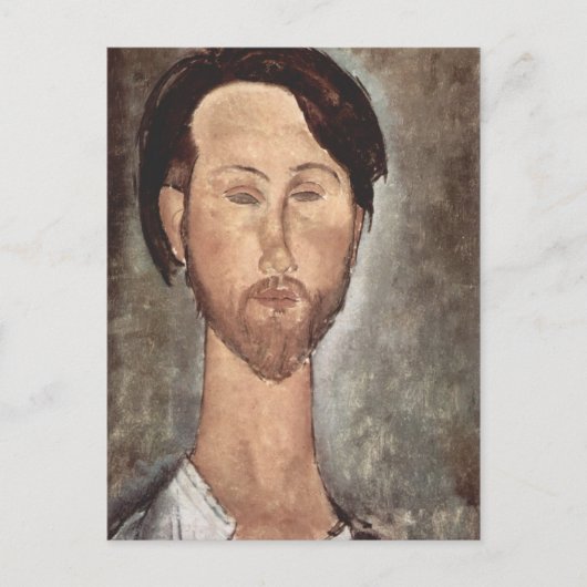 Modigliani Amedeo Portrait Postkarte (Vorderseite)