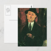 Modigliani Amedeo Portrait Postkarte (Vorne/Hinten)