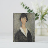 Modigliani Amedeo Portrait Postkarte (Stehend Vorderseite)
