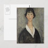 Modigliani Amedeo Portrait Postkarte (Vorne/Hinten)