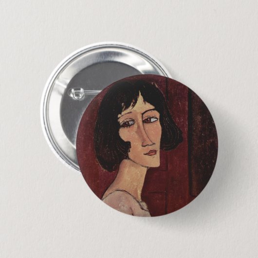 Modigliani Amedeo Porträt Button (Vorne & Hinten)