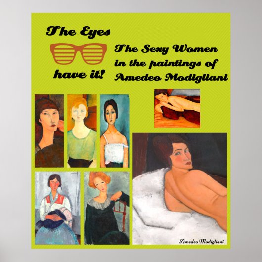 Modigliani Art Collage Poster (Vorne)