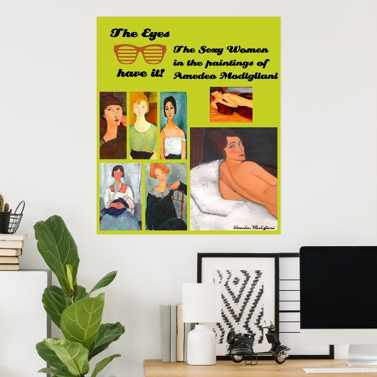 Modigliani Art Collage Poster (Heimbüro)