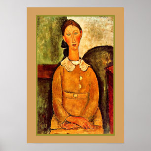 Modigliani - Ein Mädchen in einem gelben Kleid Poster