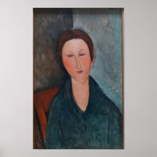 Modigliani Frau mit geschlossener Augen Kunst Prin Poster