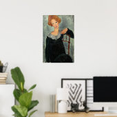 Modigliani - Frau mit Rotem Haar 1917 Poster (Heimbüro)