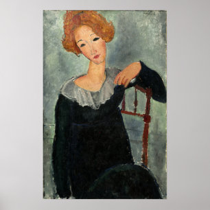 Modigliani - Frau mit roten Haaren 1917 Poster