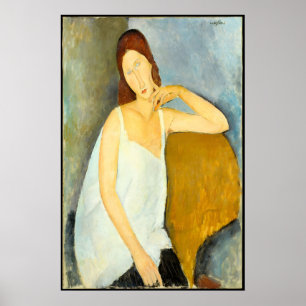 Modigliani Frau mit roten Haaren Druck Modernist Poster