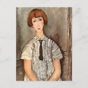 Modigliani Girl with Blouse Postkarte