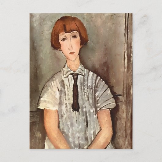 Modigliani Girl with Blouse Postkarte (Vorderseite)