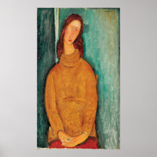 Modigliani - Jeanne Hebuterne in einem gelben Jump Poster