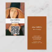 Modigliani - Jeanne Hebuterne Large Hat - QR Code Visitenkarte (Vorne/Hinten)