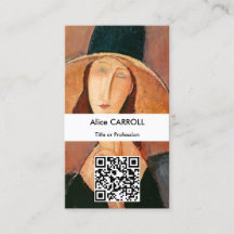 Modigliani - Jeanne Hebuterne Large Hat - QR Code
