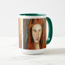 Modigliani - Portrait der Tasse Jeanne Hebuterne