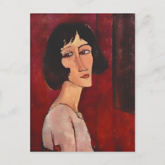 Modigliani Portrait of Magherita Postkarte (Vorderseite)