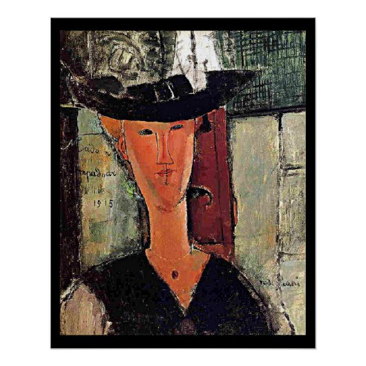 Modigliani - Portrait von Madame Pompadour Poster (Vorderseite)