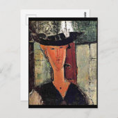 Modigliani - Portrait von Madame Pompadour Postkarte (Vorne/Hinten)