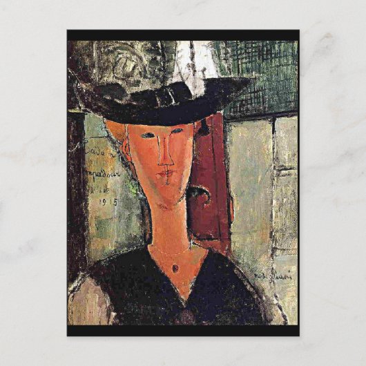 Modigliani - Portrait von Madame Pompadour Postkarte (Vorderseite)