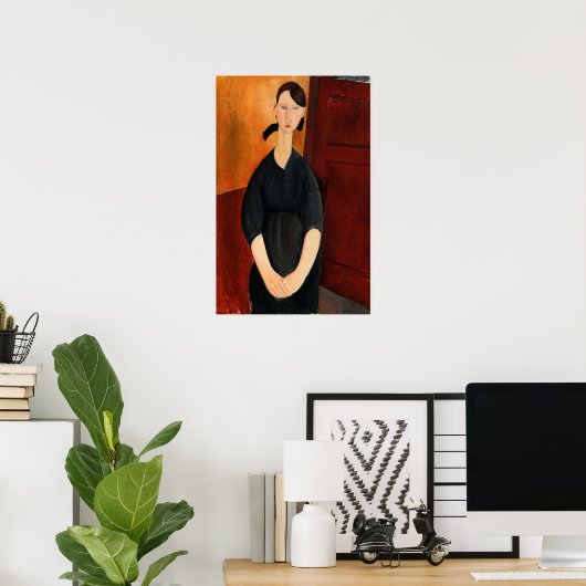 Modigliani - Portrait von Paulette Jourdain 1919 Poster (Heimbüro)