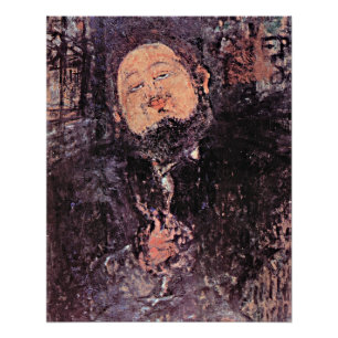Modigliani - Porträt von Diego Rivera Poster