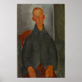 Modigliani Young Man Modern Art Print Poster (Vorne)
