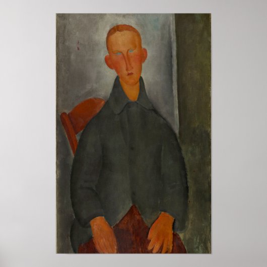 Modigliani Young Man Modern Art Print Poster (Vorne)