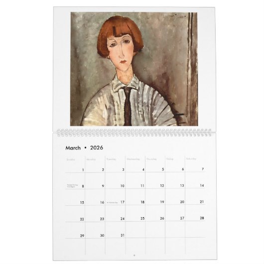 Modigliani's Women 2026 Kalender (Mär 2026)