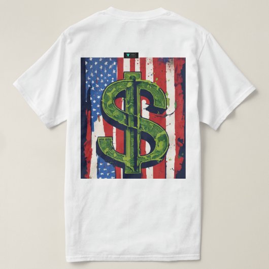 Modisch-American-Dollar-T - Shirt-Design T-Shirt (Design Rückseite)