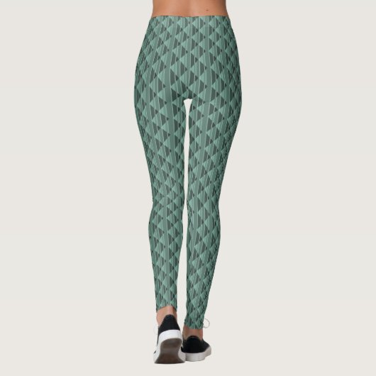 Modisch-Aquamarines Muster Leggings (Rückseite)