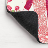 Modisch Art Déco Dame im Rose Garden Mousepad (Ecke)