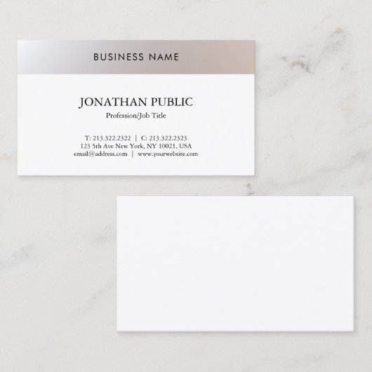 Modisch, einfach, modern und Beruflich angesagt Visitenkarte (Vorne/Hinten)