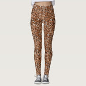 Modisch, fierce, braun, weiß und schwarz Leopard Leggings (Vorderseite)