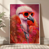 Modisch Flamingo Funky Art Print Poster